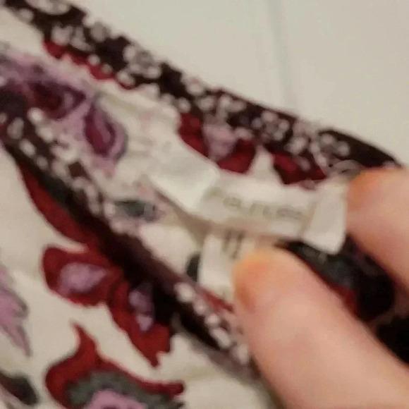 Maurices Floral Burandy Sleeveless Tank Top Size 2 - Picture 2 of 6